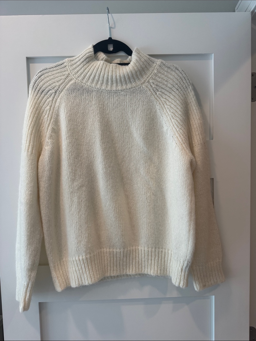 Classic Cream Mock Neck Women’s Sweater